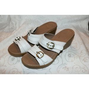Dansko 2 Sandal Sand White Leather EU 40 US 9-10